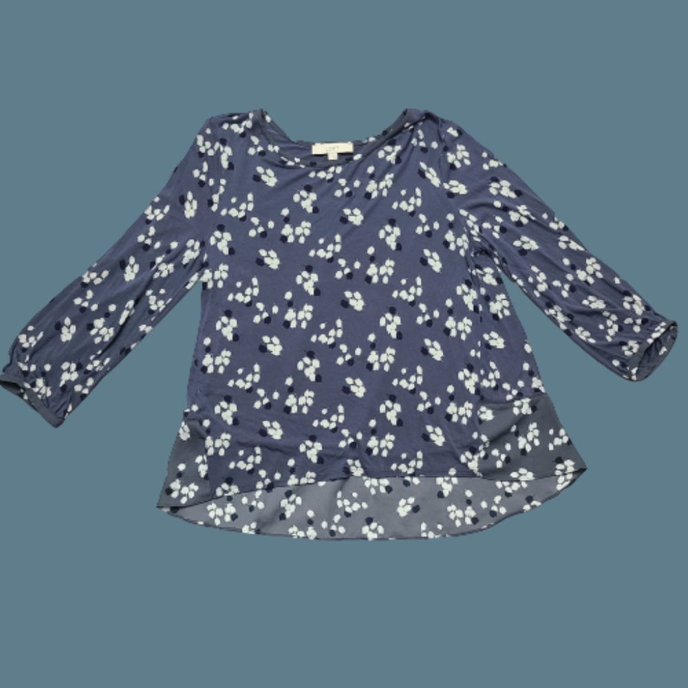 💞 Ann Taylor Large Floral Print Tunic Top 💞